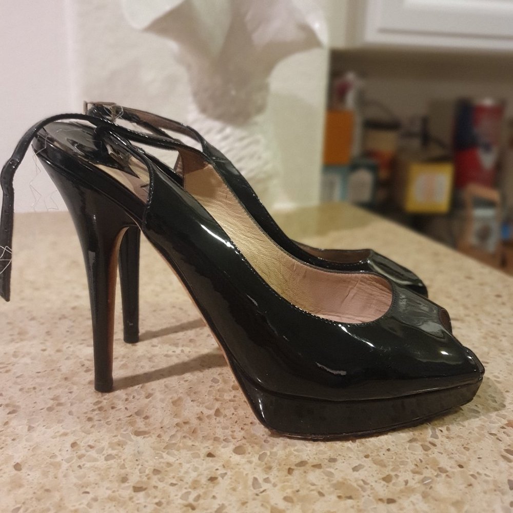 Jimmy Choo 247 Clue Kid Leather - black patent (used) size 37 (7)
